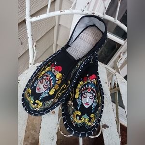 Stitched slide on shoes